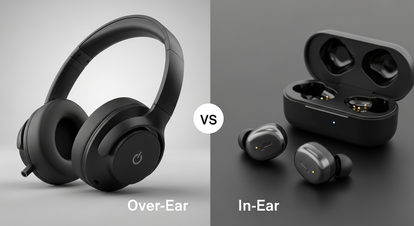 Over-Ear vs In-Ear Earbuds — Which Is Better for Commute, Office, and Long Listening?
