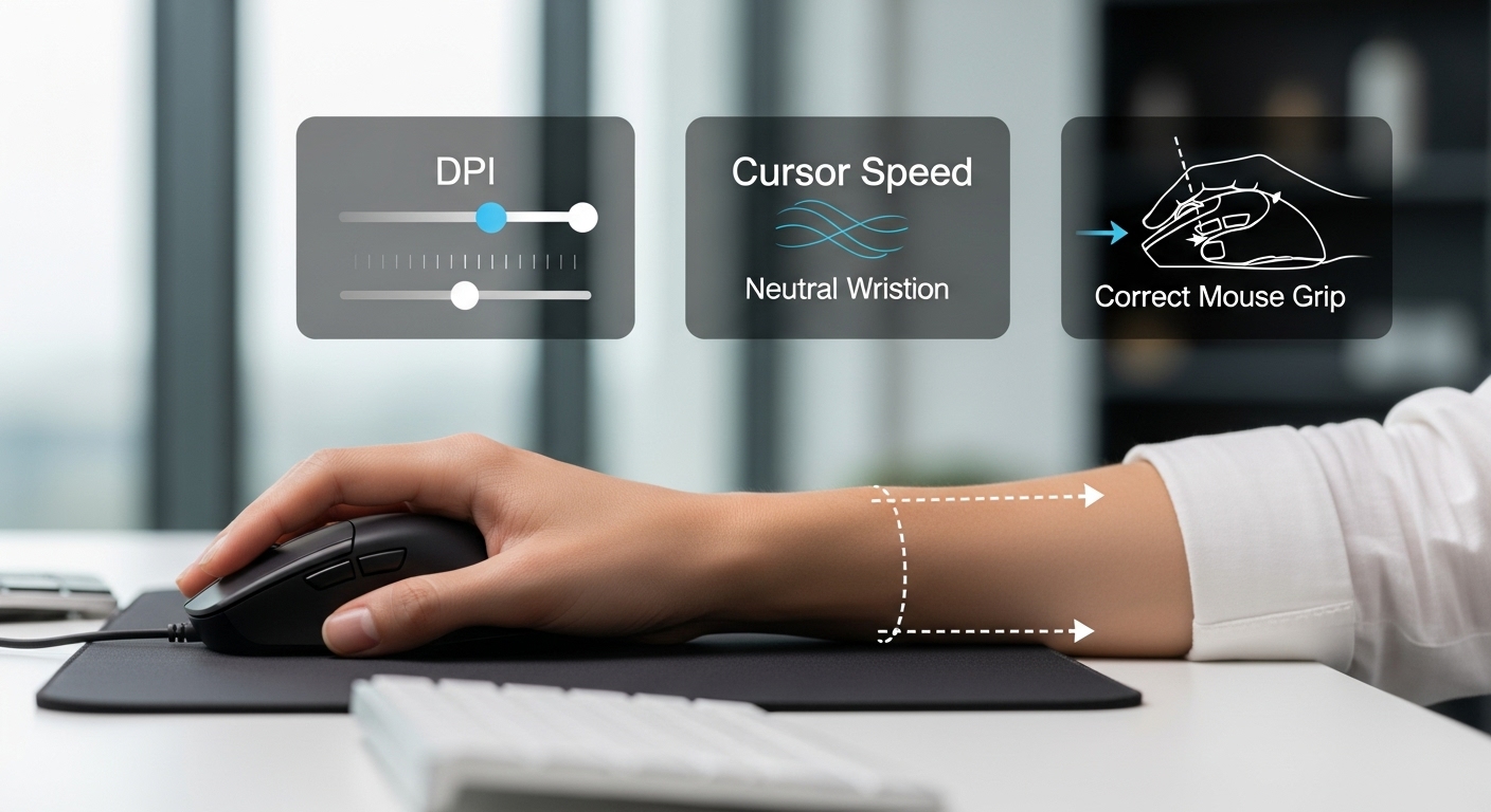 How to Set Up Your Mouse for Less Wrist Pain — DPI, Pointer Speed, and Grip Tweaks That Actually Help