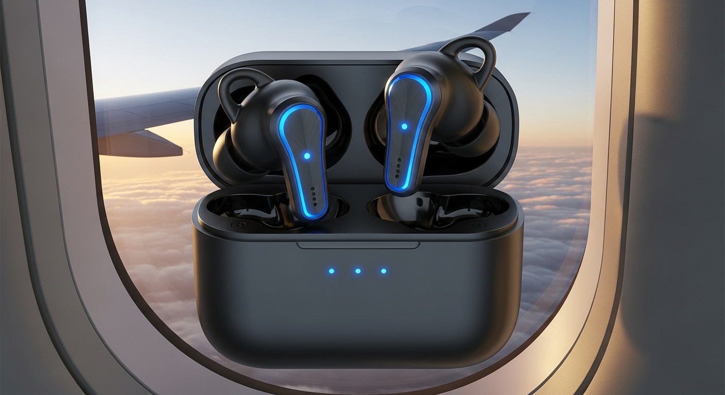 Best Noise-Canceling Earbuds for Travel — Strong ANC, Wind Reduction, and Secure Fit